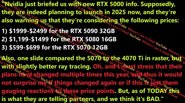 黄仁勋不手软！英伟达RTX  50系列价格首曝：5090这涨幅迅猛